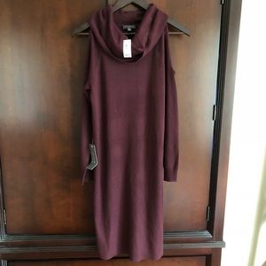 Purple sweater dress from The Limited